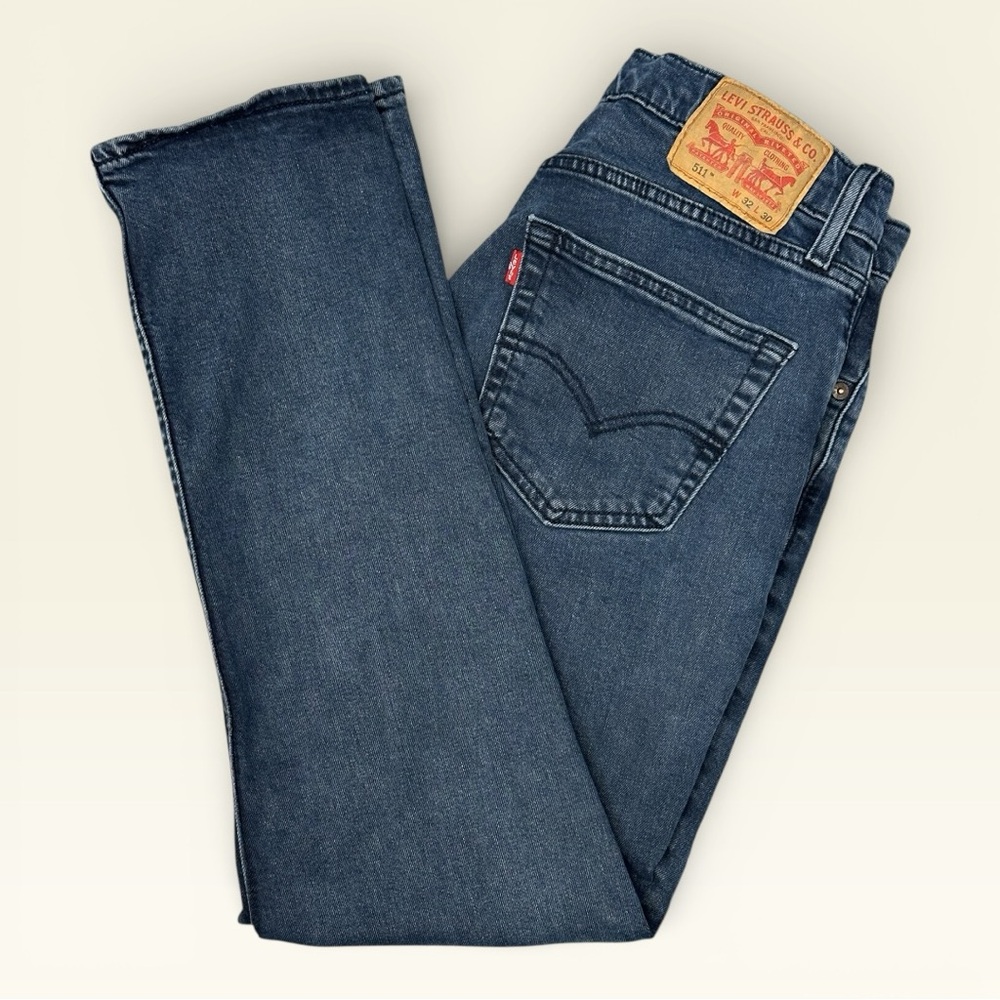 Levi's 511 Slim Fit Dark Wash Blue Jeans Men's 32x30 Denim